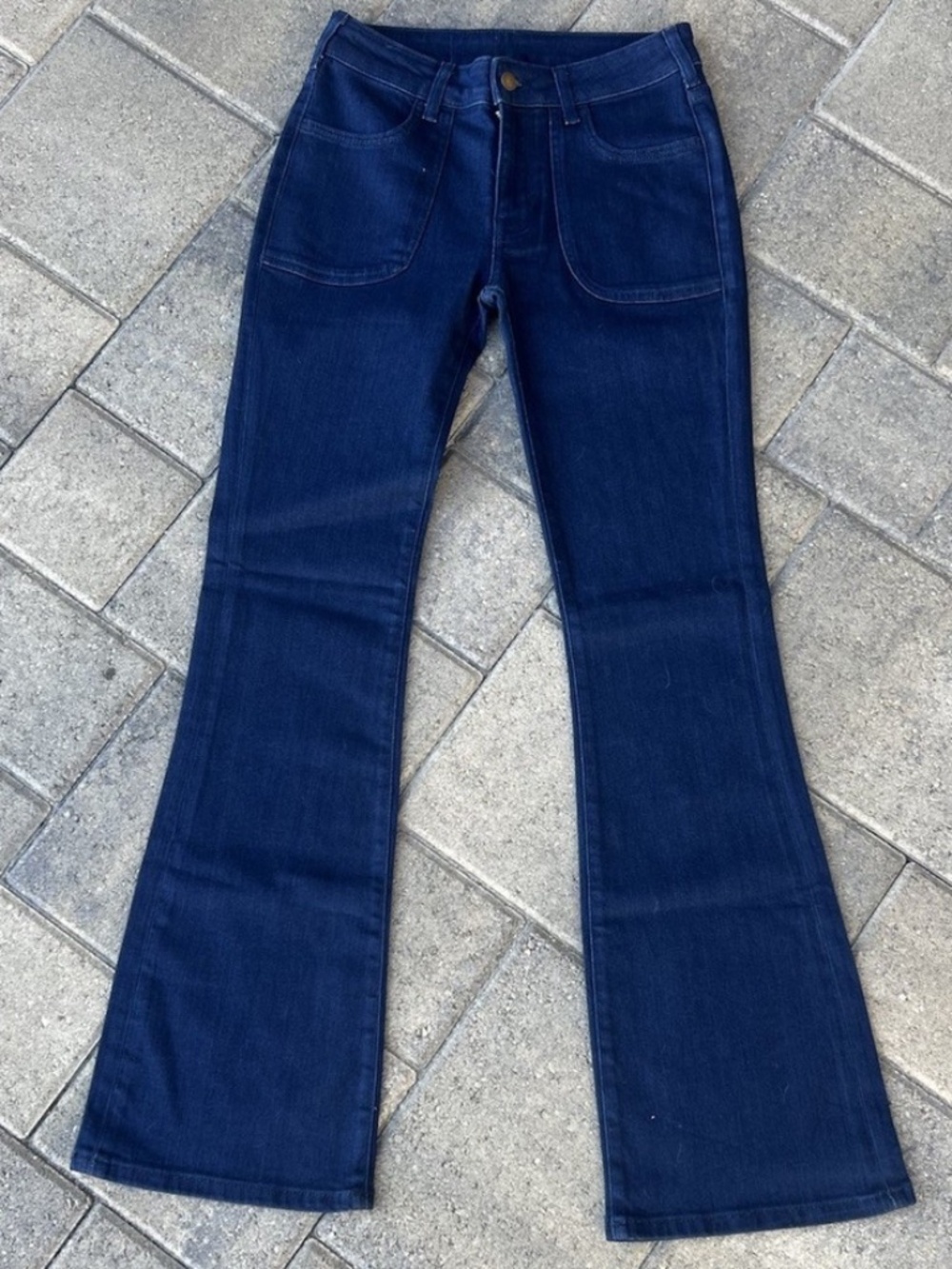 Anthropologie Pilcro Jeans Womens 26 Blue Low Rise Icon Flare $148
